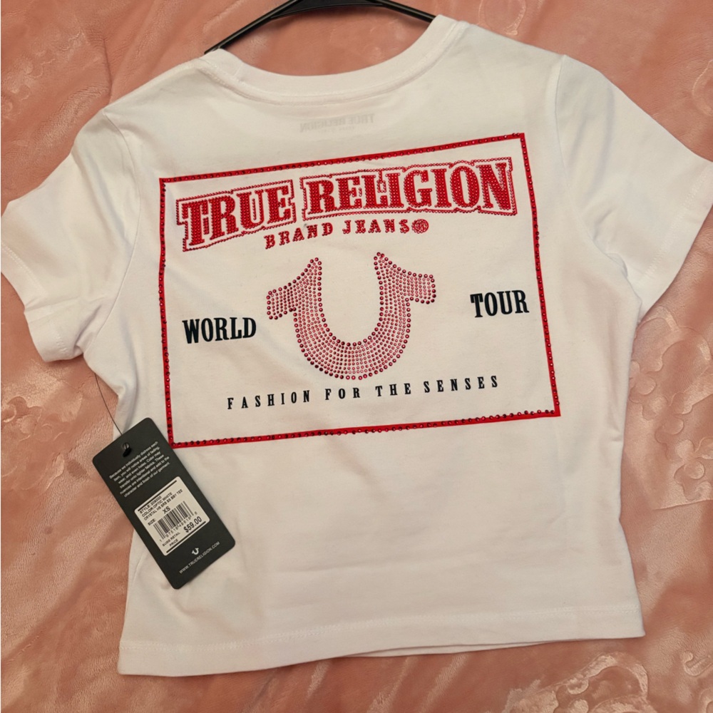 True Religion White Tee with Red Graphic - Picture 3 of 5